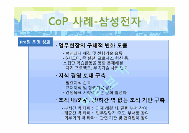 CoP의 개념과 도입배경,전략비교,사례분석 및 구성요소   (8 )